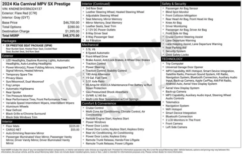 Photos of 2024 Kia Carnival SX Prestige for sale in Omaha, NE at Gregg Young Chevrolet of Omaha