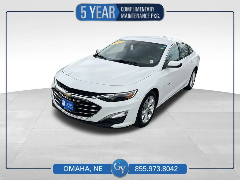 White 2021 Chevrolet Malibu LT for sale in Omaha, NE