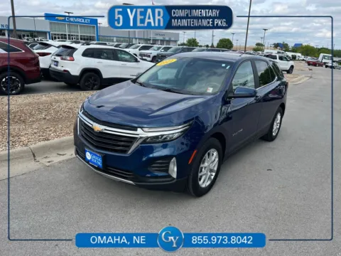 Blue 2022 Chevrolet Equinox LT for sale in Omaha, NE