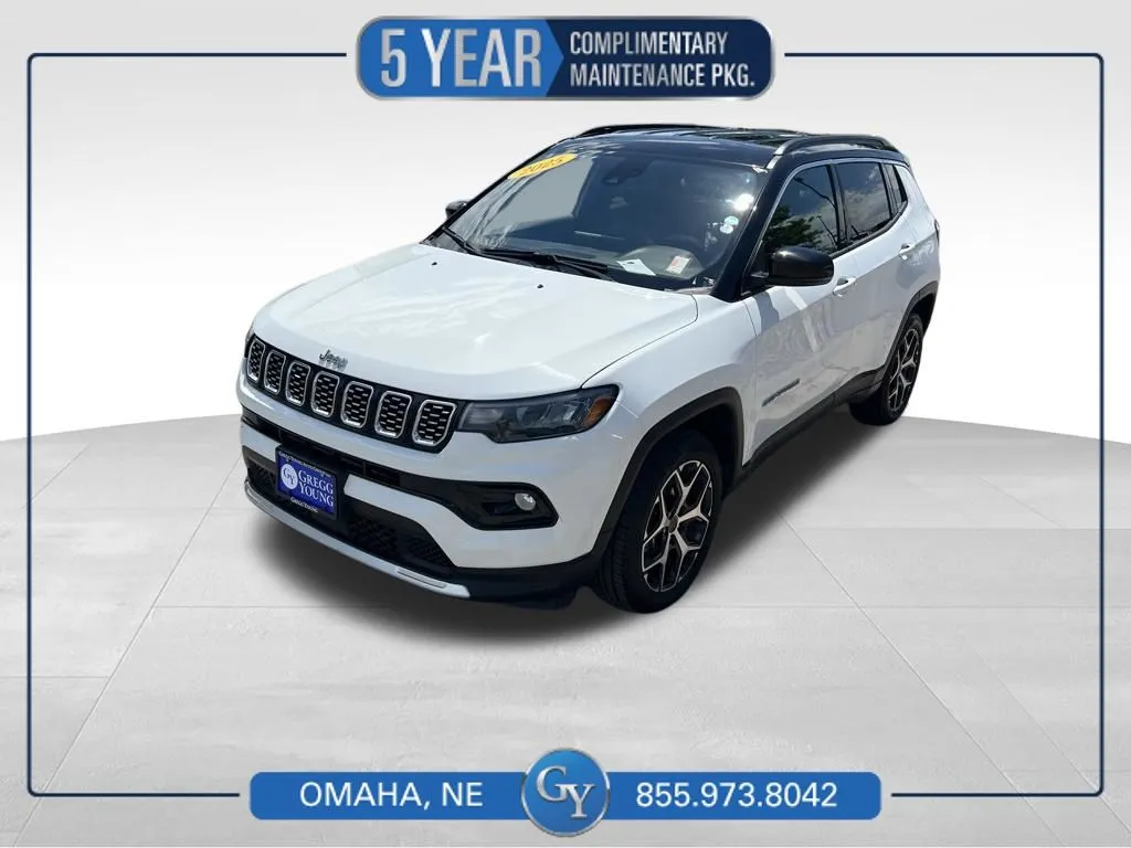 White 2025 Jeep Compass Limited for sale in Omaha, NE