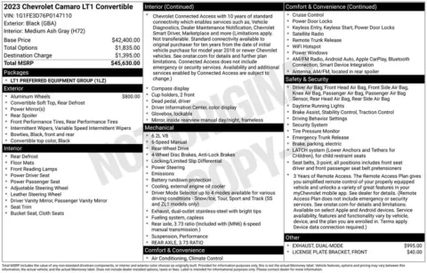 Photos of 2023 Chevrolet Camaro LT1 for sale in Omaha, NE at Gregg Young Chevrolet of Omaha