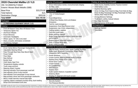 Photos of 2020 Chevrolet Malibu LS for sale in Omaha, NE at Gregg Young Chevrolet of Omaha