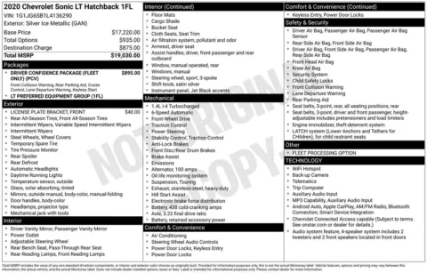 Photos of 2020 Chevrolet Sonic LT for sale in Omaha, NE at Gregg Young Chevrolet of Omaha