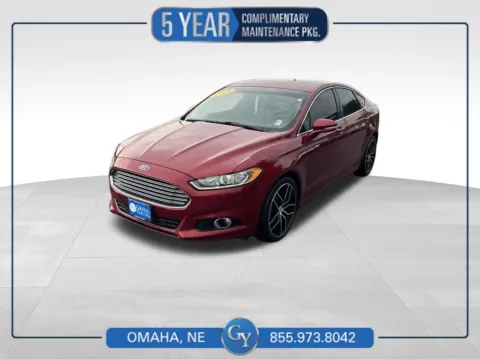 Red 2014 Ford Fusion Titanium for sale in Omaha, NE