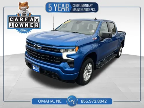 Blue 2022 Chevrolet Silverado 1500 RST for sale in Omaha, NE
