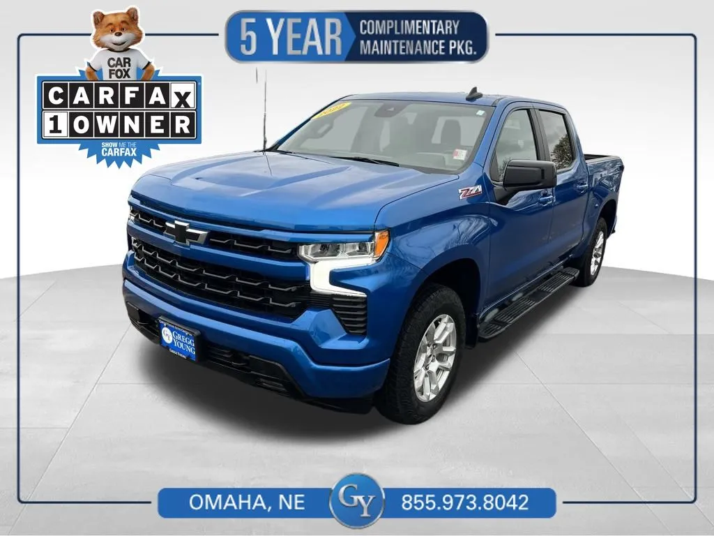 Blue 2022 Chevrolet Silverado 1500 RST for sale in Omaha, NE