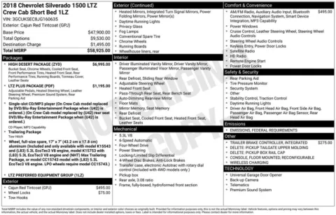 Photos of 2018 Chevrolet Silverado 1500 LTZ for sale in Atlantic, IA at Gregg Young Atlantic