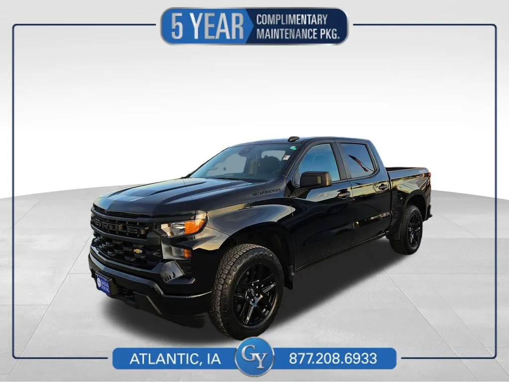 Black 2023 Chevrolet Silverado 1500 Custom for sale in Atlantic, IA