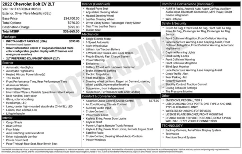 Photos of 2022 Chevrolet Bolt EV 2LT for sale in Atlantic, IA at Gregg Young Atlantic
