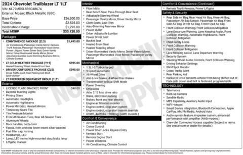 Photos of 2024 Chevrolet TrailBlazer LT for sale in Atlantic, IA at Gregg Young Atlantic