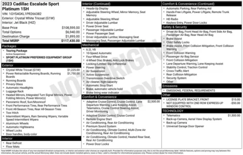 Photos of 2023 Cadillac Escalade Sport Platinum for sale in Atlantic, IA at Gregg Young Atlantic