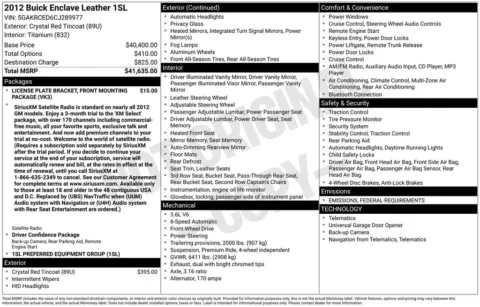 Photos of 2012 Buick Enclave Leather Group for sale in Atlantic, IA at Gregg Young Atlantic