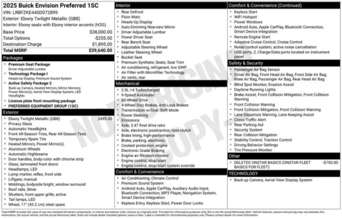 Photos of 2025 Buick Envision Preferred for sale in Indianola, IA at Gregg Young Buick GMC Indianola