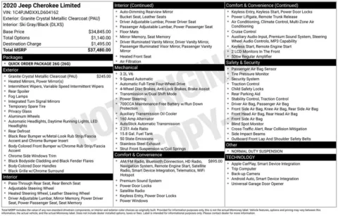 Photos of 2020 Jeep Cherokee Limited for sale in Columbus, NE at Gregg Young Chevrolet GMC of Columbus