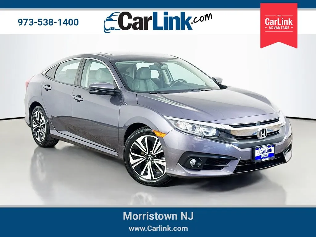 Gray 2017 Honda Civic EX-L for sale in Morristown, NJ