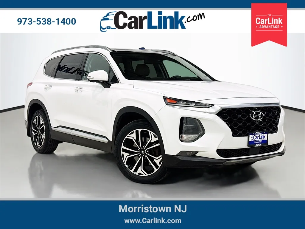 White 2019 Hyundai Santa Fe Ultimate for sale in Morristown, NJ
