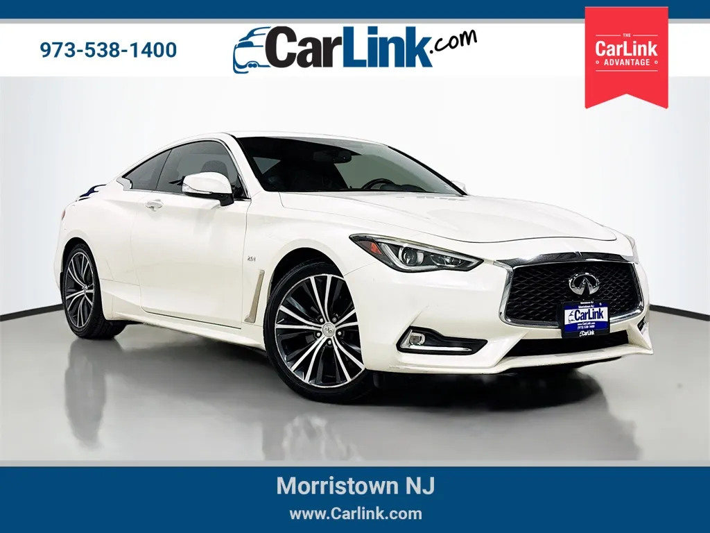 White 2017 INFINITI Q60 2.0t Premium for sale in Morristown, NJ