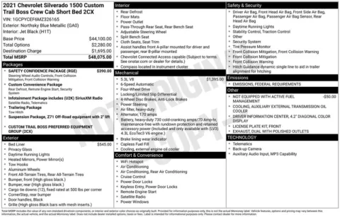 Photos of 2021 Chevrolet Silverado 1500 Custom Trail Boss for sale in Newton, IA at Gregg Young Newton