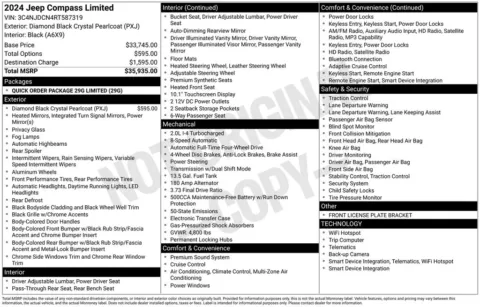 Photos of 2024 Jeep Compass Limited for sale in Newton, IA at Gregg Young Newton