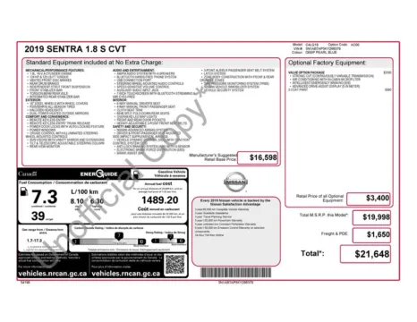 Photos of 2019 Nissan Sentra S for sale in Newton, IA at Gregg Young Newton