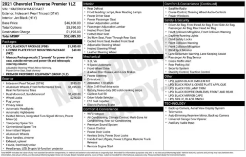 Photos of 2021 Chevrolet Traverse Premier for sale in Newton, IA at Gregg Young Newton