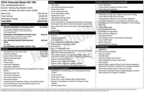 Photos of 2024 Chevrolet Blazer RS for sale in Newton, IA at Gregg Young Newton