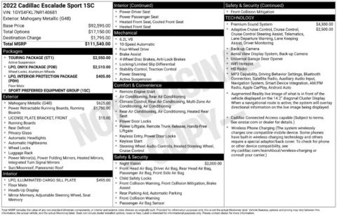 Photos of 2022 Cadillac Escalade Sport for sale in Newton, IA at Gregg Young Newton