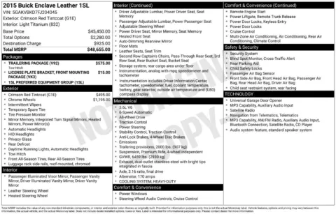 Photos of 2015 Buick Enclave Leather Group for sale in Newton, IA at Gregg Young Newton