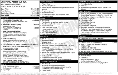 Photos of 2021 GMC Acadia SLT for sale in Newton, IA at Gregg Young Newton