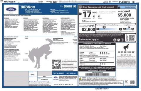 Photos of 2023 Ford Bronco Wildtrak for sale in Newton, IA at Gregg Young Newton