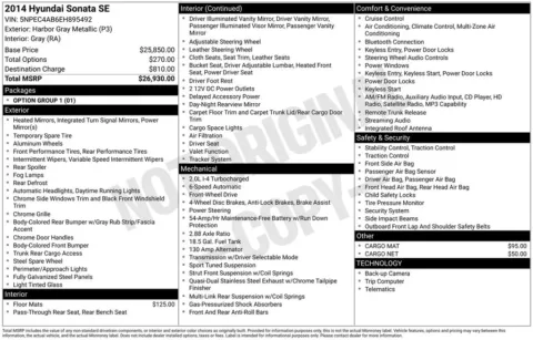 Photos of 2014 Hyundai Sonata SE for sale in Norwalk, IA at Gregg Young Chevrolet of Norwalk