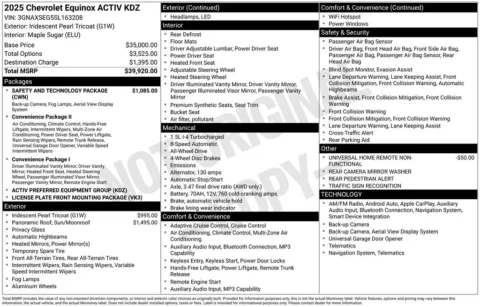 Photos of 2025 Chevrolet Equinox ACTIV for sale in Norwalk, IA at Gregg Young Chevrolet of Norwalk