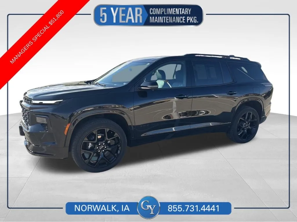 Black 2024 Chevrolet Traverse RS for sale in Norwalk, IA