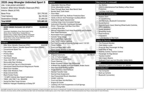 Photos of 2020 Jeep Wrangler Unlimited Sport S for sale in Plattsmouth, NE at Gregg Young Plattsmouth