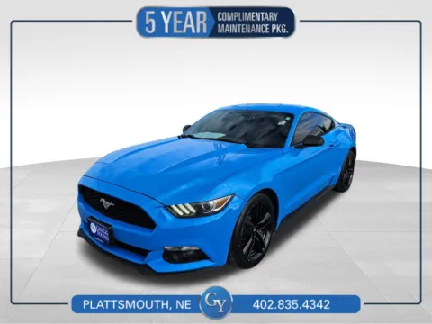 Blue 2017 Ford Mustang EcoBoost Premium for sale in Plattsmouth, NE