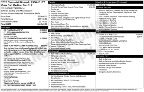 Photos of 2025 Chevrolet Silverado 2500HD LTZ for sale in Plattsmouth, NE at Gregg Young Plattsmouth