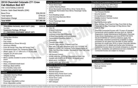 Photos of 2018 CHEVROLET COLORADO Z71 for sale in Plattsmouth, NE at Gregg Young Plattsmouth