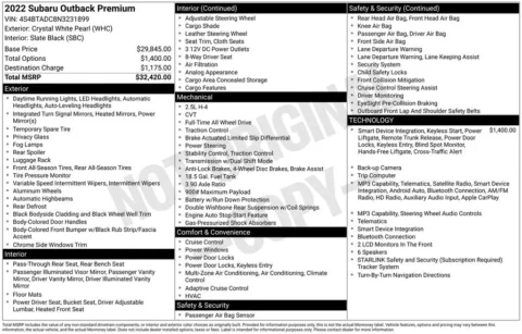 Photos of 2022 Subaru Outback Premium for sale in Plattsmouth, NE at Gregg Young Plattsmouth