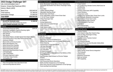 Photos of 2022 Dodge Challenger SXT for sale in Abrams, WI at Gregg Young Abrams Chrysler Dodge Jeep Ram