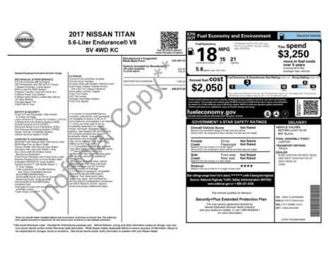 Photos of 2017 Nissan Titan SV for sale in Abrams, WI at Gregg Young Abrams Chrysler Dodge Jeep Ram