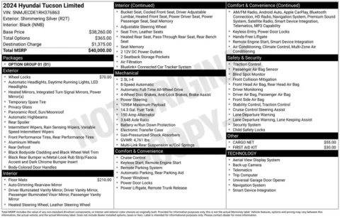 Photos of 2024 Hyundai Tucson Limited for sale in Abrams, WI at Gregg Young Abrams Chrysler Dodge Jeep Ram