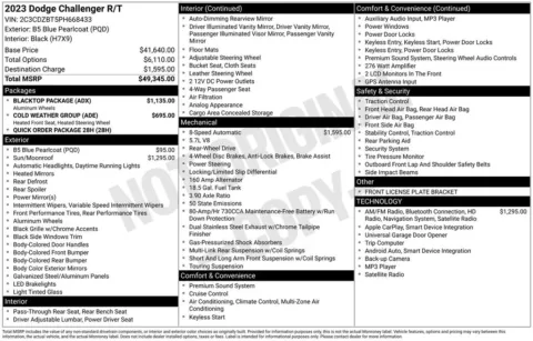 Photos of 2023 Dodge Challenger R/T for sale in Abrams, WI at Gregg Young Abrams Chrysler Dodge Jeep Ram