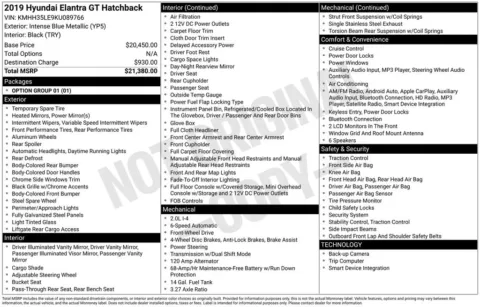 Photos of 2019 Hyundai Elantra GT for sale in Abrams, WI at Gregg Young Abrams Chrysler Dodge Jeep Ram