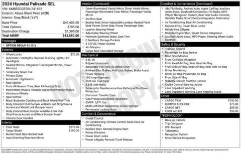 Photos of 2024 Hyundai Palisade SEL for sale in Abrams, WI at Gregg Young Abrams Chrysler Dodge Jeep Ram