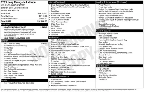 Photos of 2022 Jeep Renegade Latitude for sale in Abrams, WI at Gregg Young Abrams Chrysler Dodge Jeep Ram