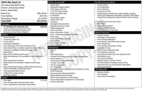 Photos of 2024 Kia Soul LX for sale in Abrams, WI at Gregg Young Abrams Chrysler Dodge Jeep Ram