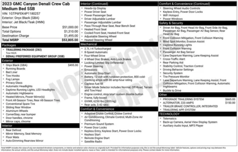 Photos of 2023 GMC Canyon Denali for sale in Abrams, WI at Gregg Young Abrams Chrysler Dodge Jeep Ram