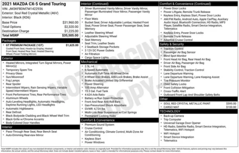 Photos of 2021 Mazda CX-5 Grand Touring for sale in Abrams, WI at Gregg Young Abrams Chrysler Dodge Jeep Ram