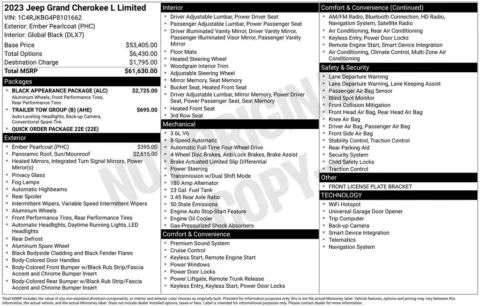 Photos of 2023 Jeep Grand Cherokee L Limited for sale in Abrams, WI at Gregg Young Abrams Chrysler Dodge Jeep Ram