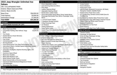 Photos of 2022 Jeep Wrangler Unlimited Sahara 4xe for sale in Abrams, WI at Gregg Young Abrams Chrysler Dodge Jeep Ram